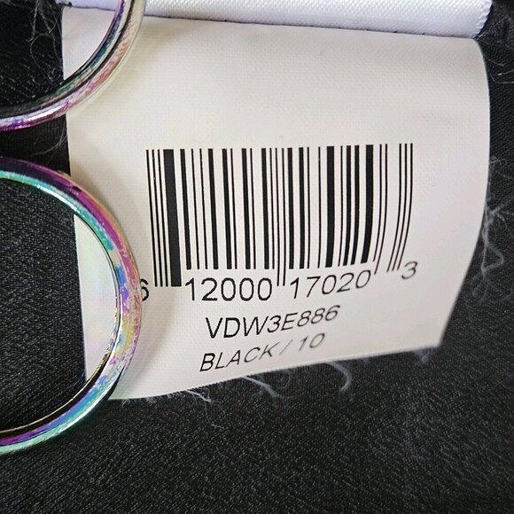 BCBGeneration Skirt Womens 10 Black 1/2 Lined Midi Sheer Lace Fairy Whimsigoth - Picture 13 of 16